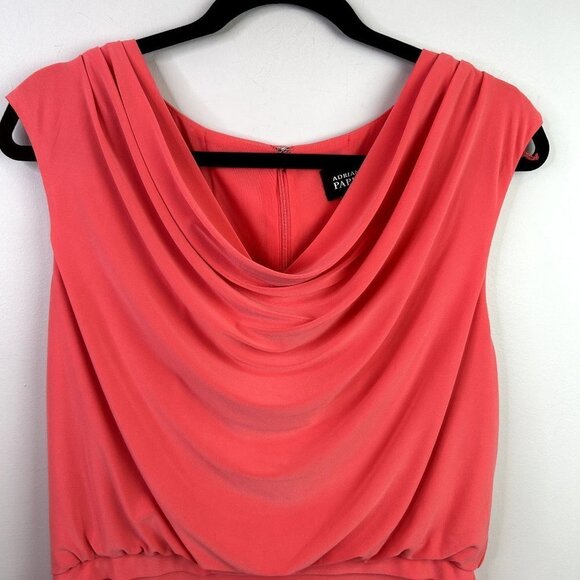 Adrianna Papell salmon mother of‎ the bride dress size 10 - Picture 2 of 8